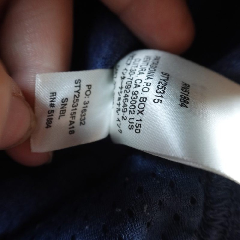 Patagonia Jacket Womens S Blue Organic Cotton Quilt Hoody Quilted Full Zip Hike - Picture 10 of 11